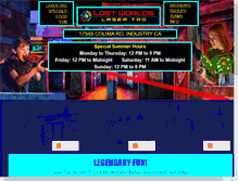 Tablet Screenshot of lostworldslasertag.com